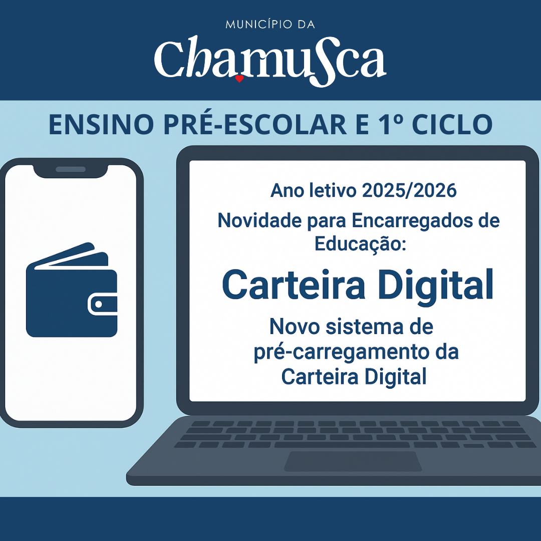 Município implementa Carteira Digital para alunos do pré-escolar e 1.º ciclo 